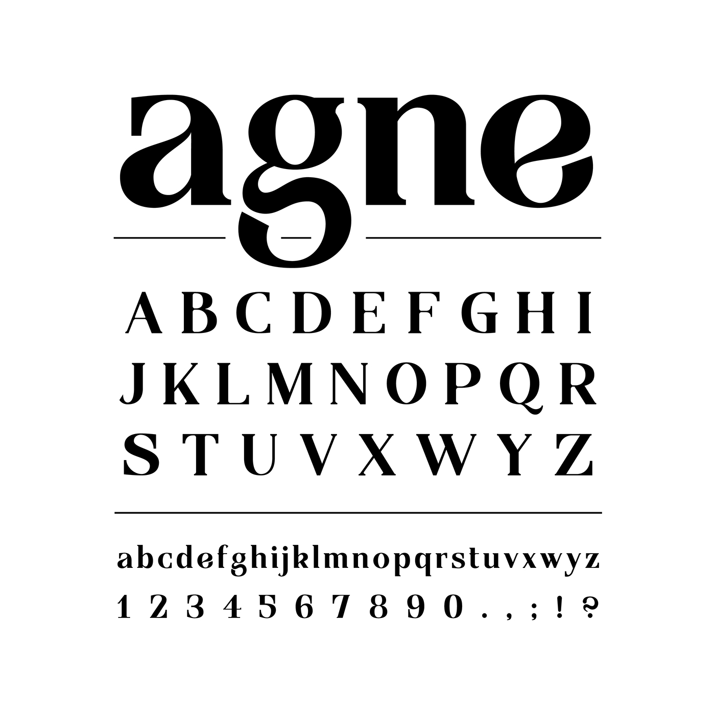 Agne font download Typeface typedesign free