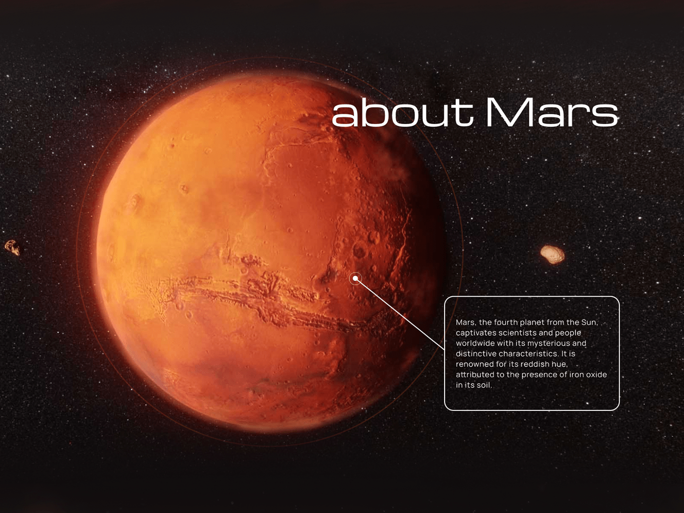 mars nasa astronaut moon planet cosmos Website Design landing page midjourney ux/ui
