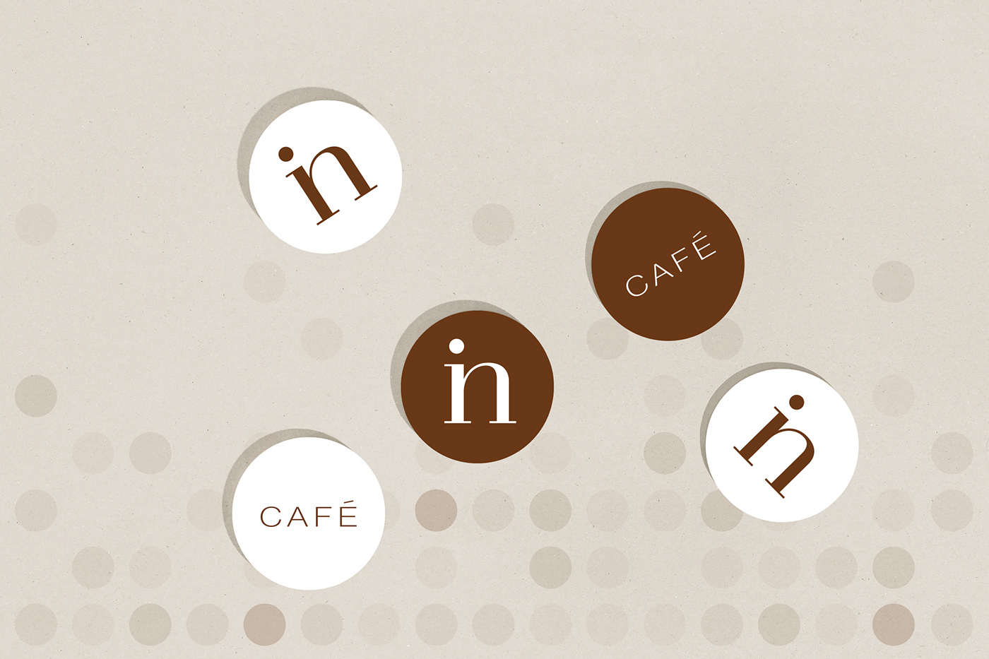 cafe Coffee visual identity IN poster cup logo 银泰 咖啡 咖啡店