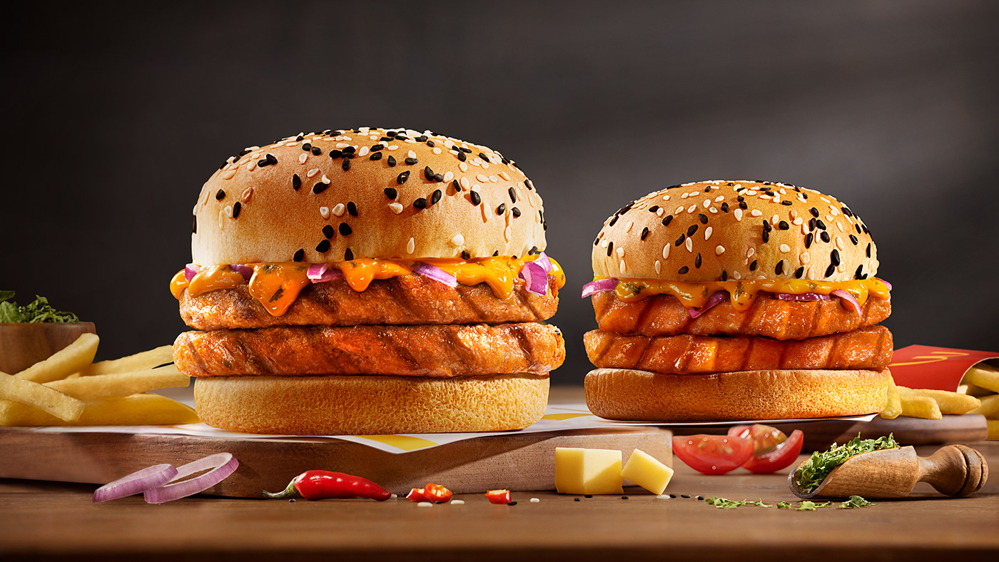 Advertising  burger burger photography Burgers Food  food photography food styling McDonalds Product Photography