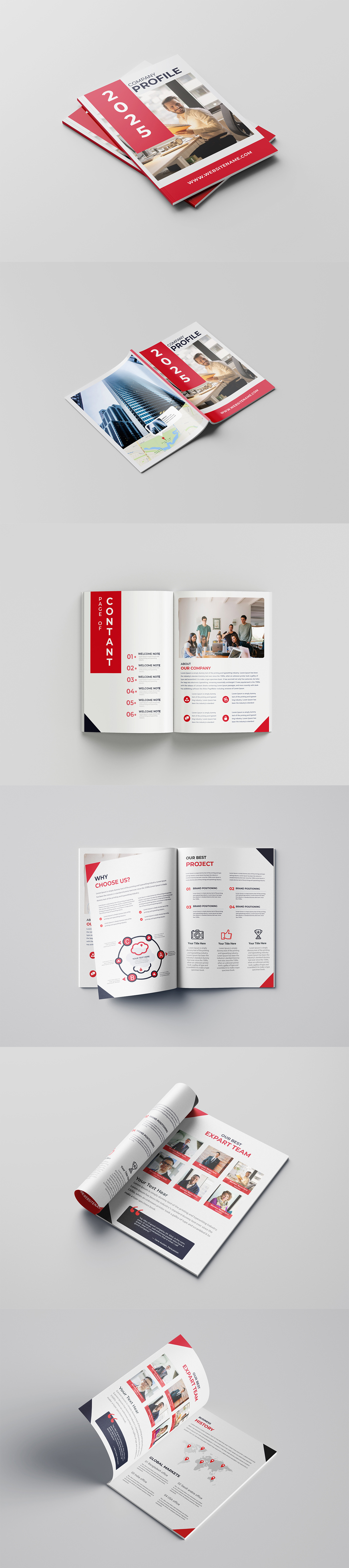 brochure magazine corporate profile ANNUAL information report modern pages leaflet