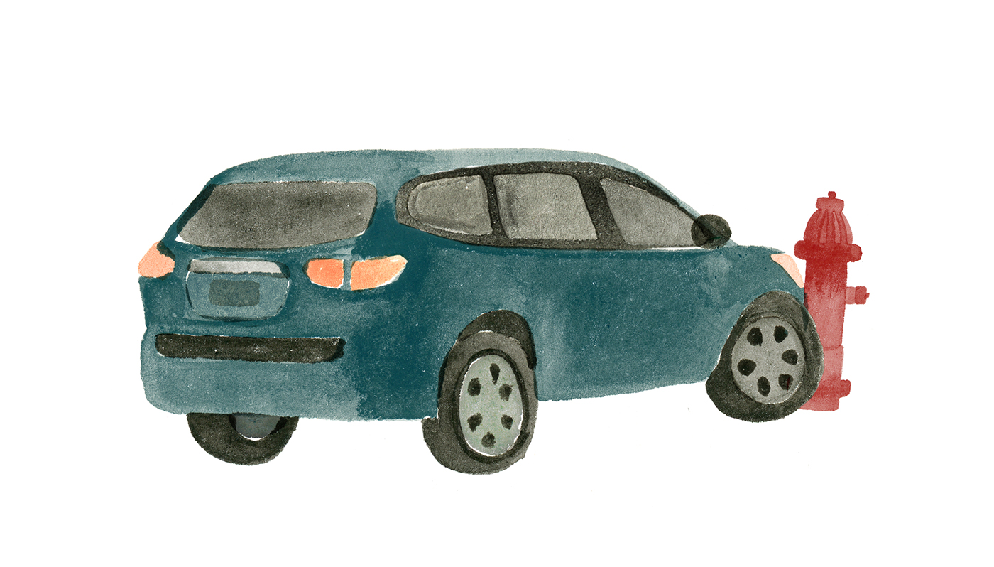 watercolor icons Auto car crash Vehicle spotillustrations logo Travel suv