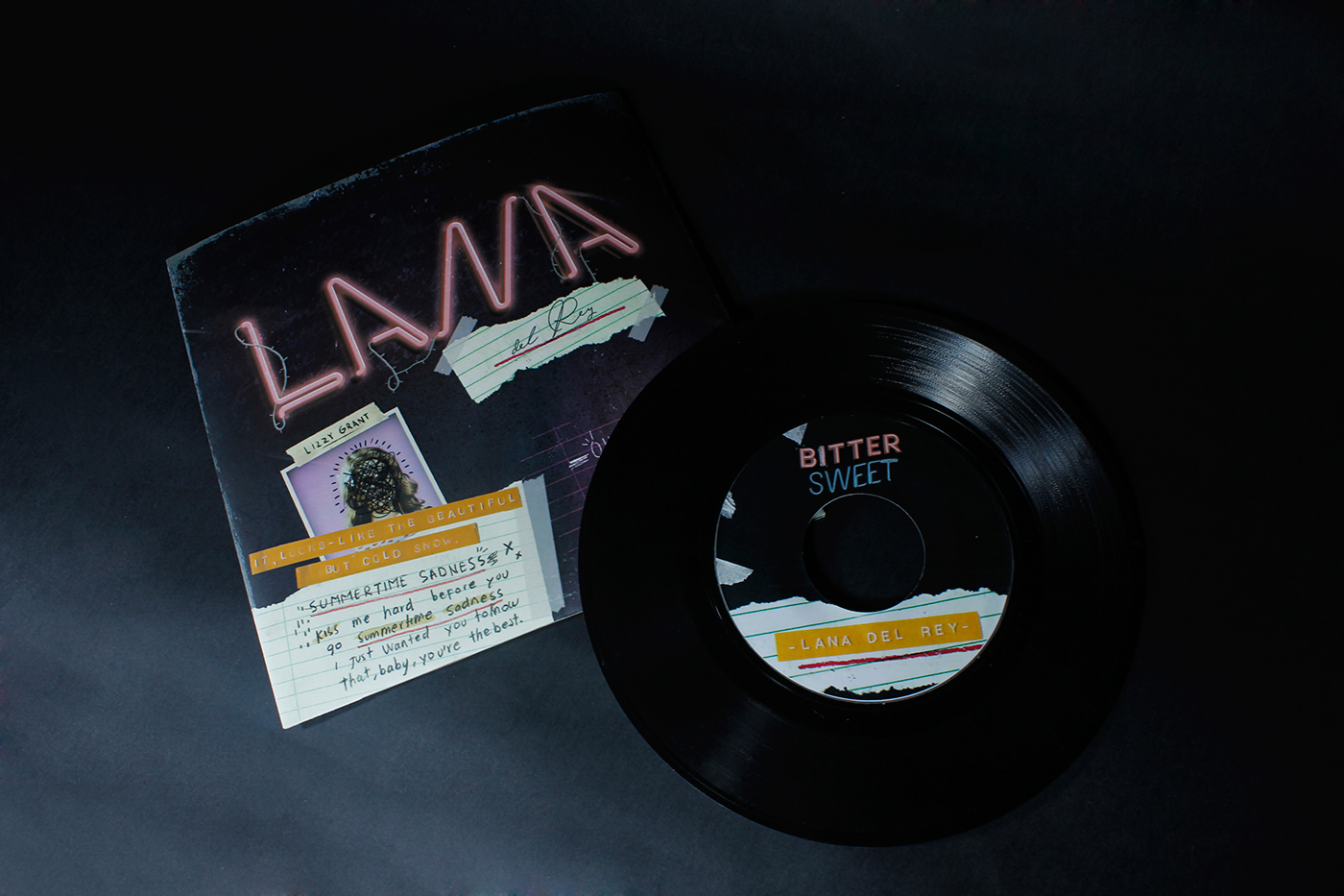 Lana Del Rey Album music Retro vintage indie book cd editorial collage