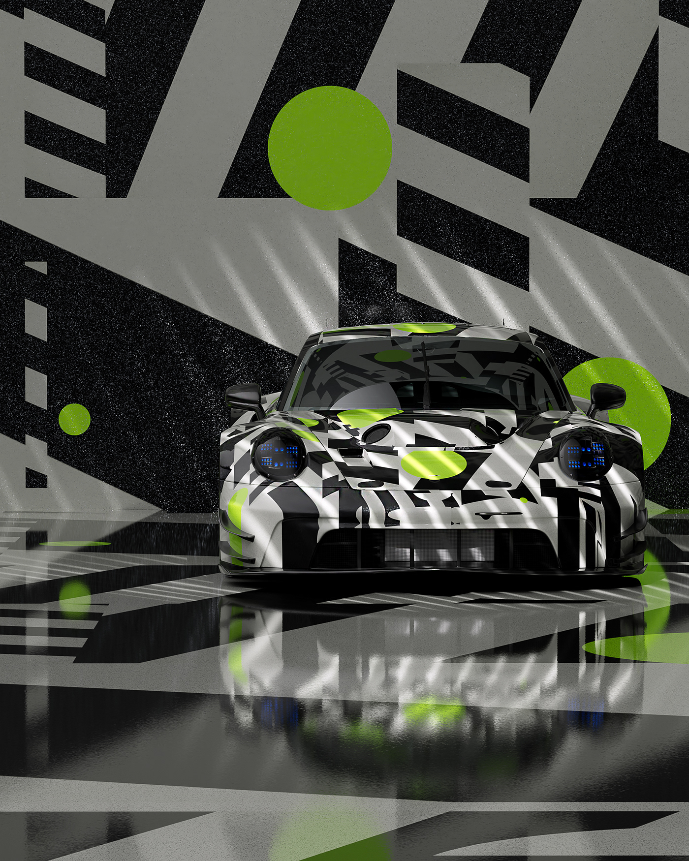 3D artcars Cars Supercars surealism Porsche