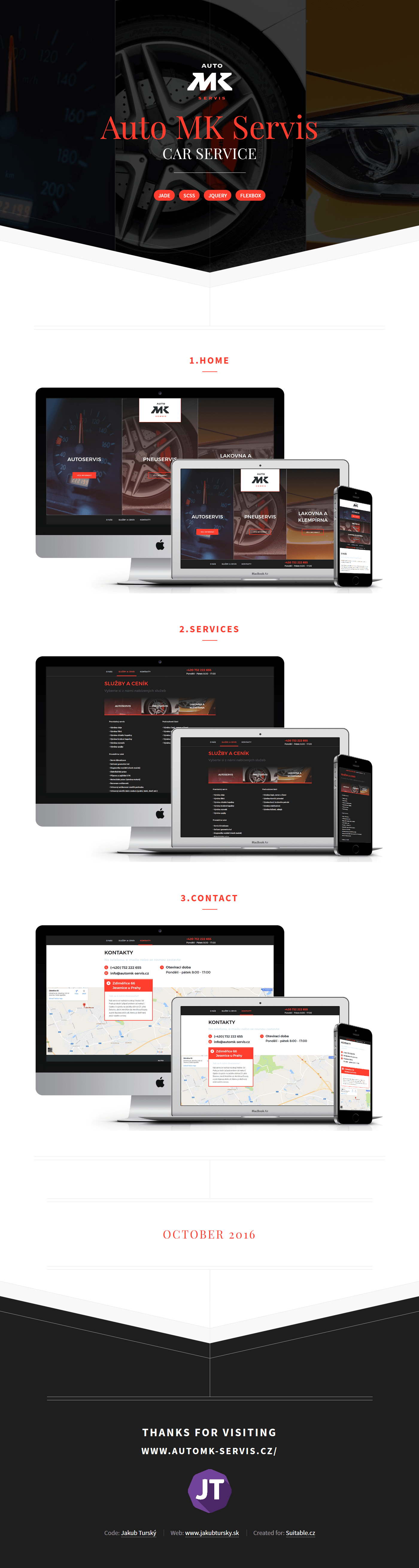 onepage modern Auto servis carservice simple