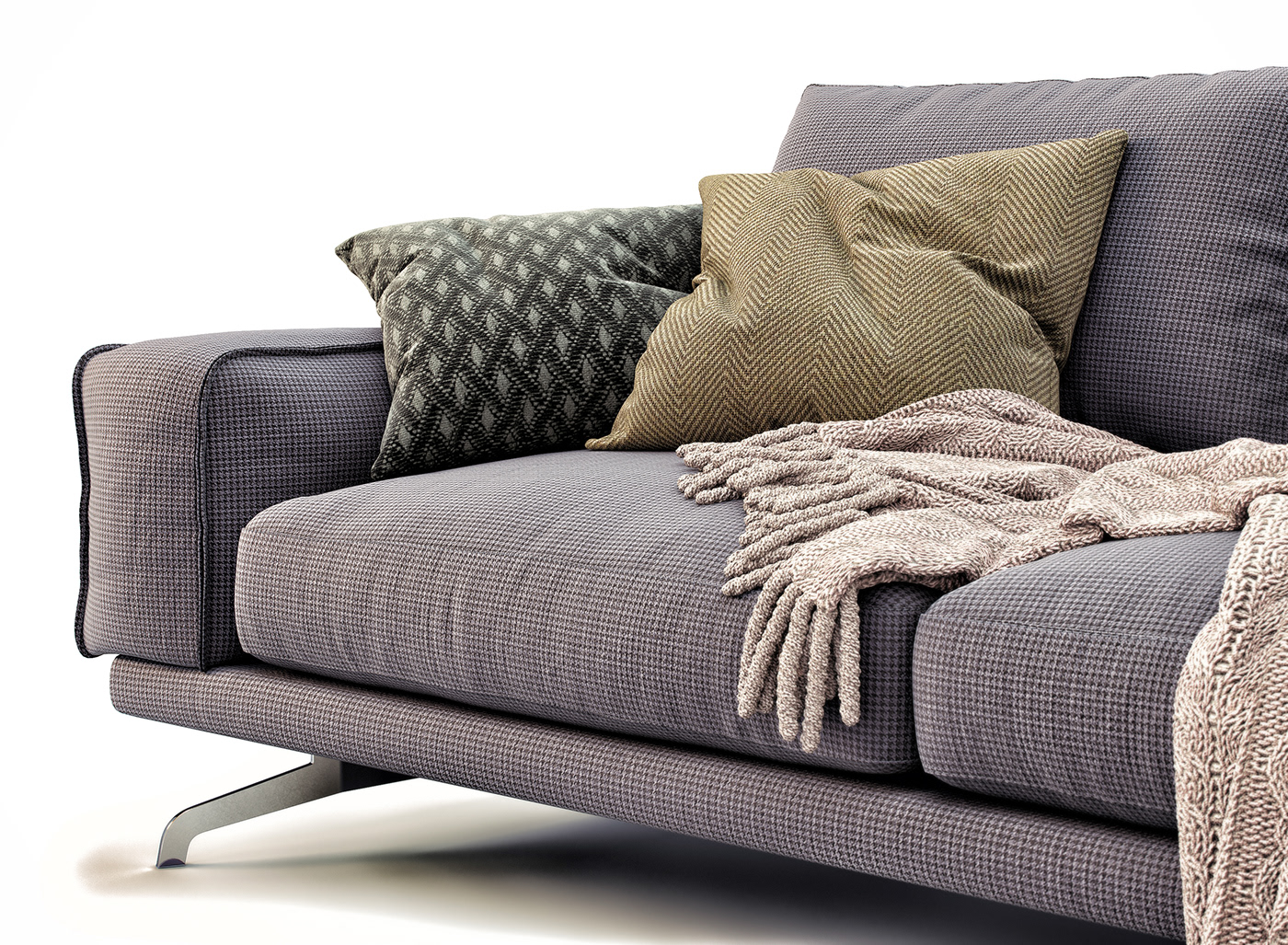 design furniture Interior MaxDivani modular nando pillow plaid sofa