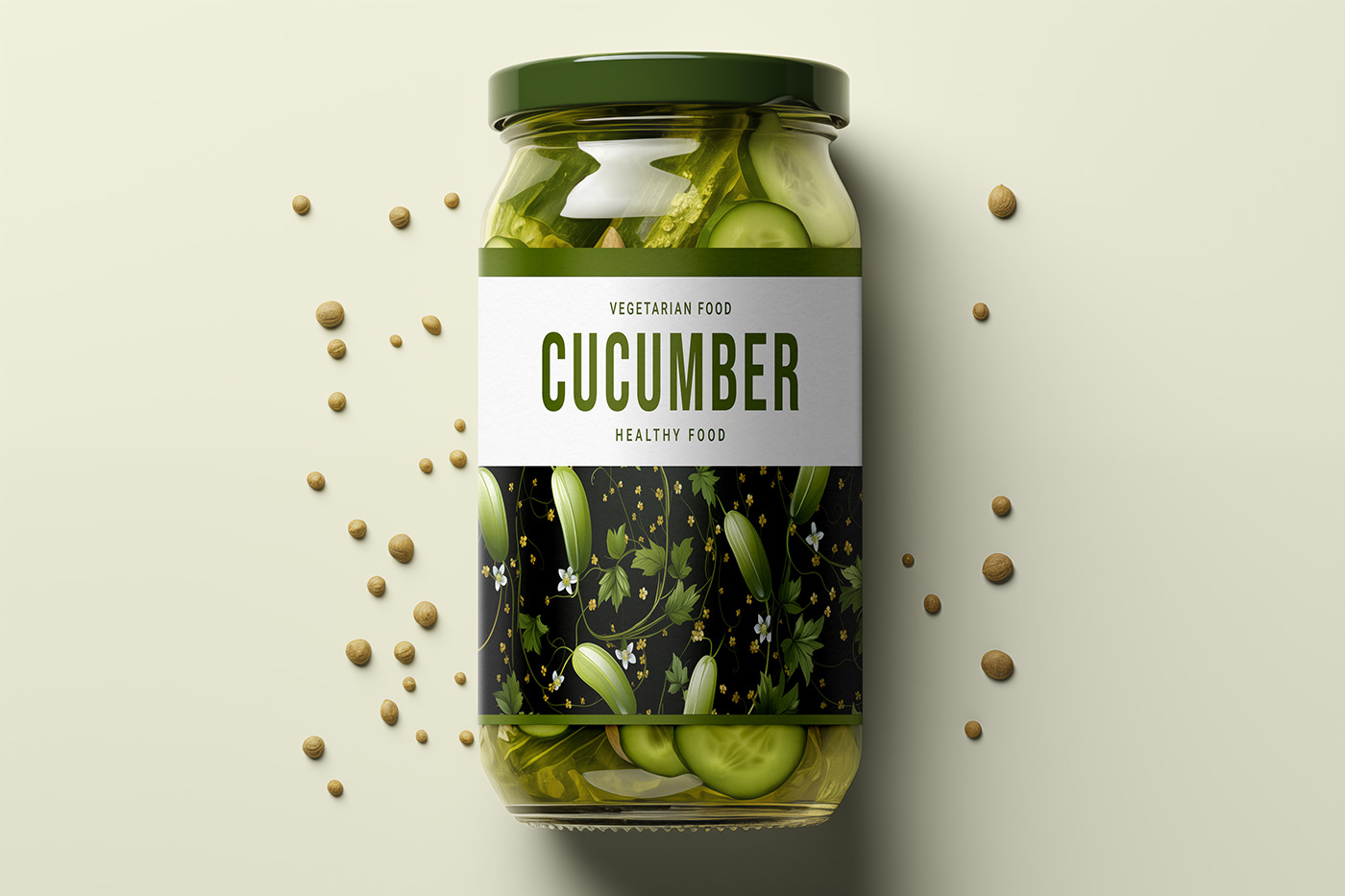 jar Label jar label label design brand identity cucumber Food Packaging Food Jar product packaging glass jar