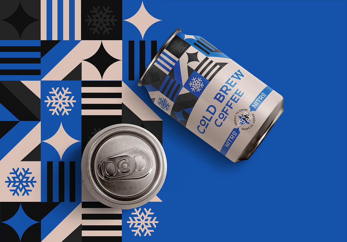 brand branding  Christmas christmas packaging Coffee Cold Brew drink graphic design  Packaging packaging design