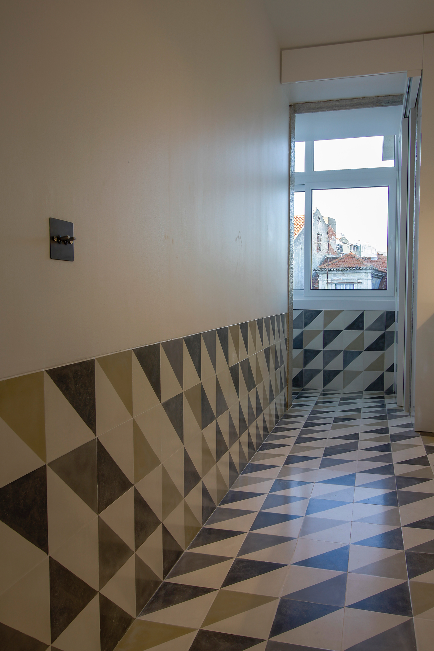 cement tiles Floor Paint Mid-Century Pattern