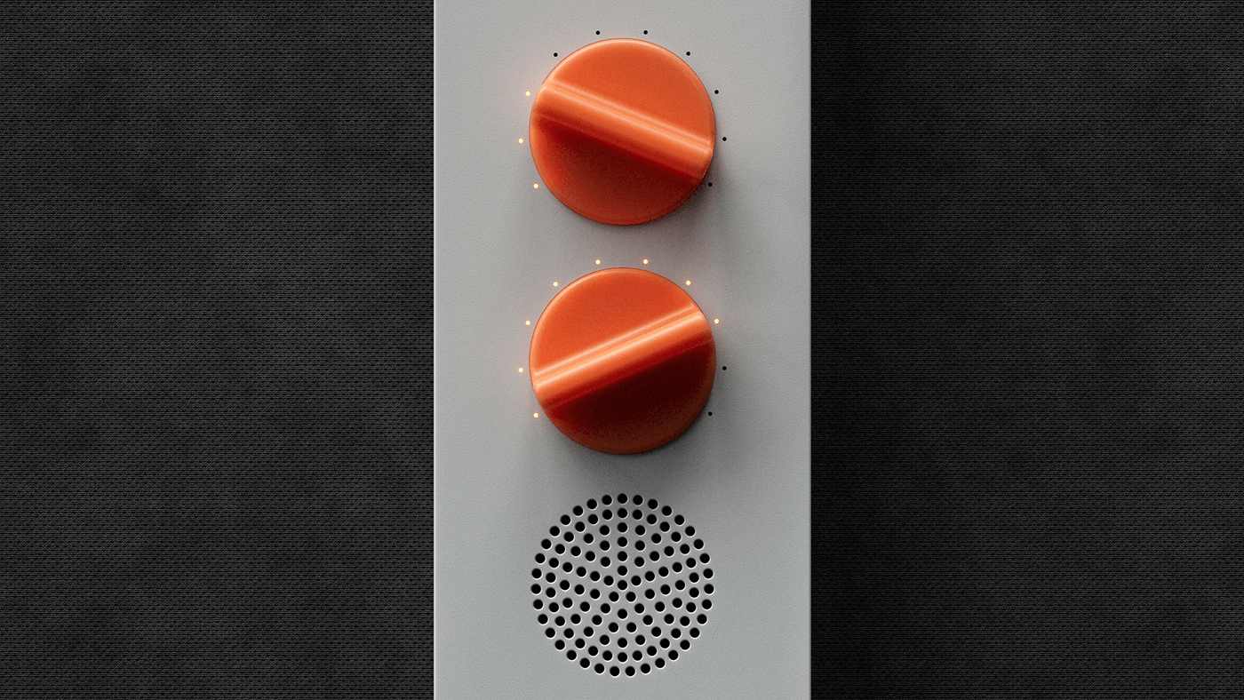 knob device animation  Sound Design  concept industrial design  3D redshift Render c4d