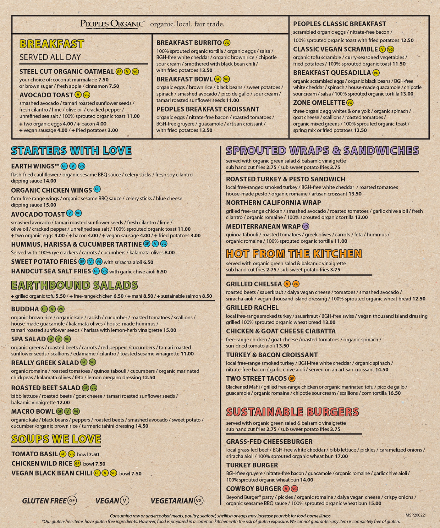 animation  entrance menu menu menu board motion graphics  organic food peoples organic restaurant