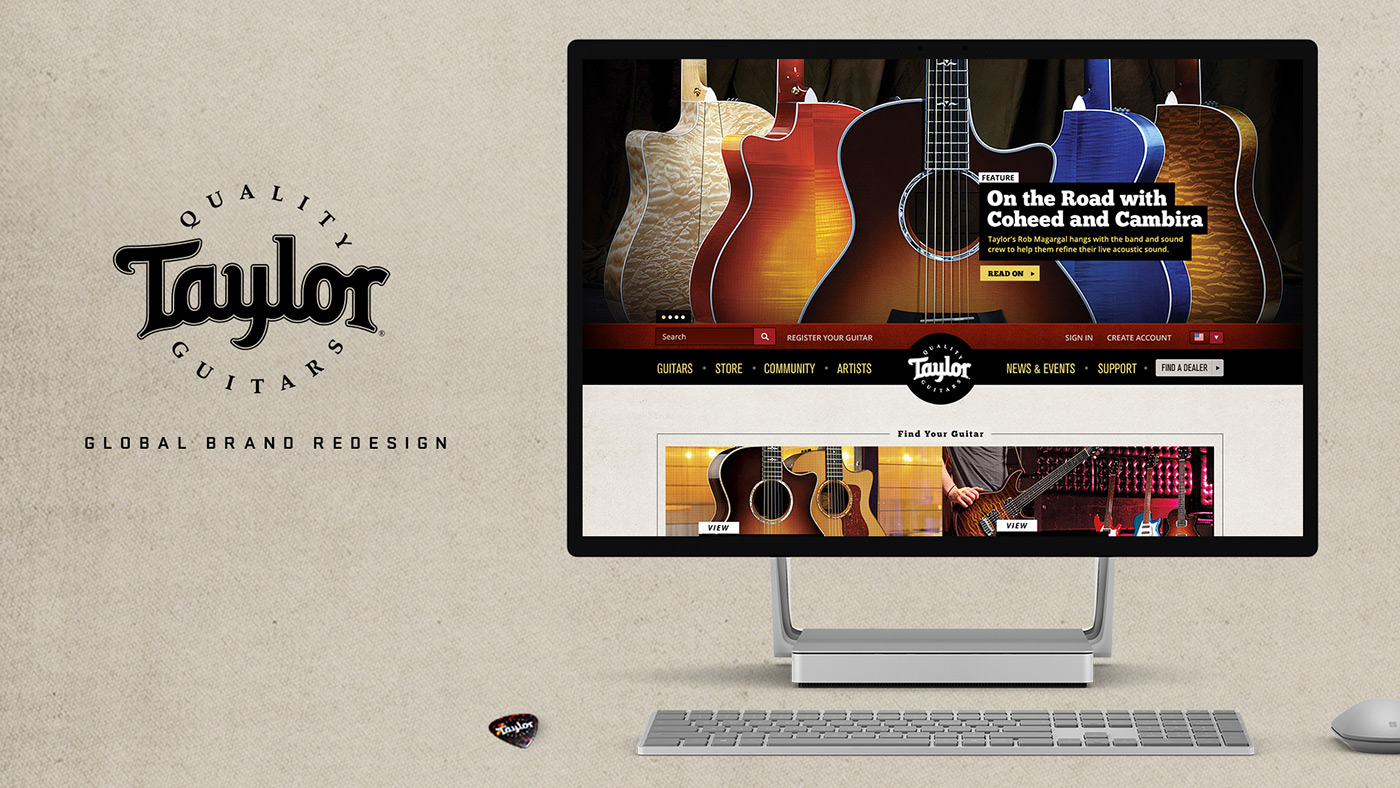 Taylor Guitars UI design San Diego califonia