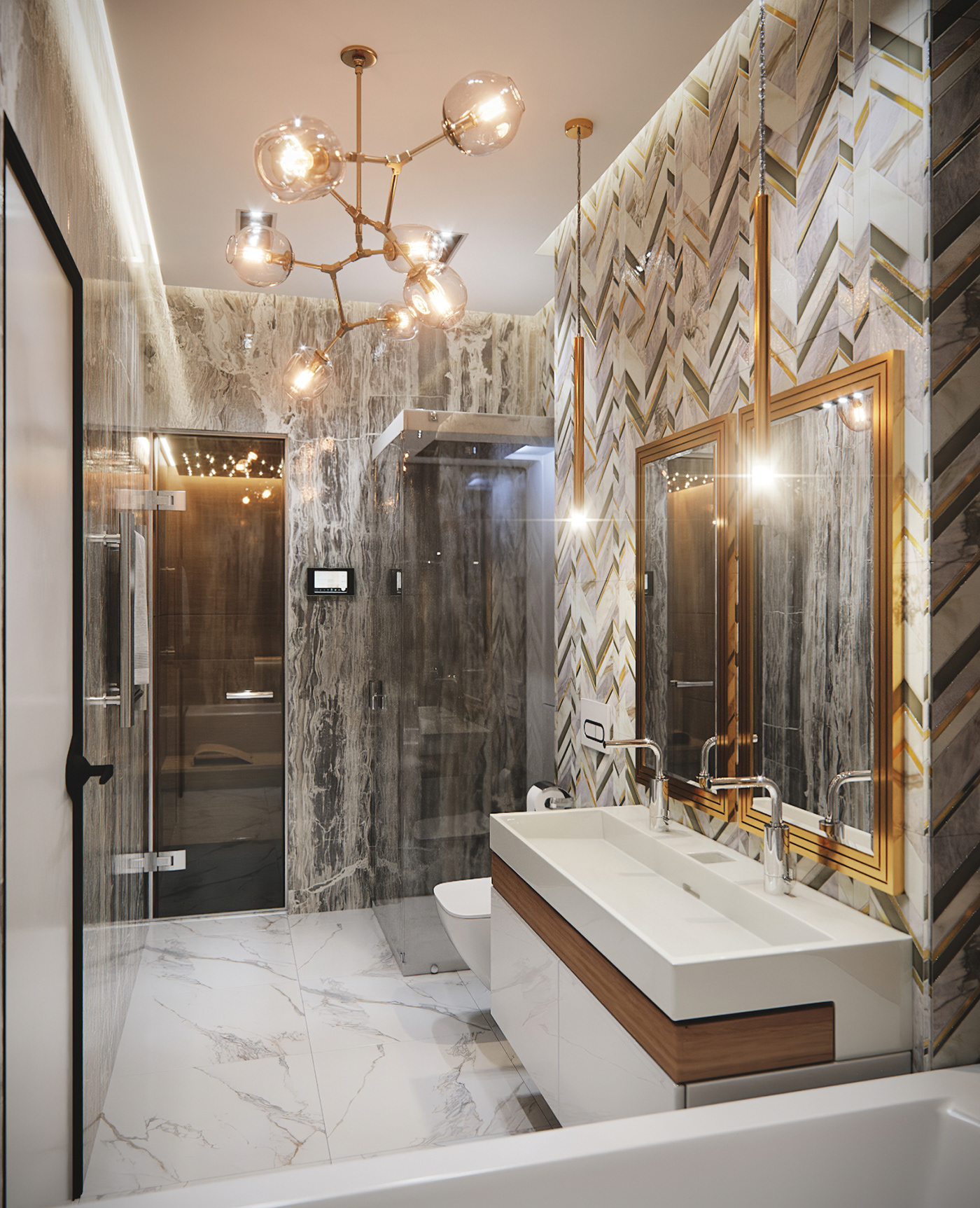 visualization bathroom design Interior визуализация интерьер ванна дизайн