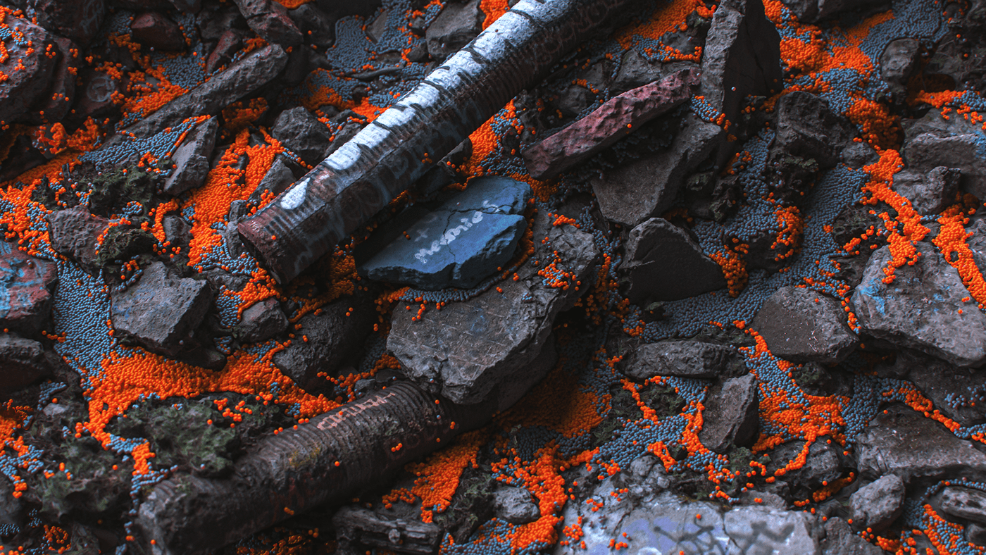 3DScan abstract Photogrammetry photorealistic Photoscan rubble surreal xparticles