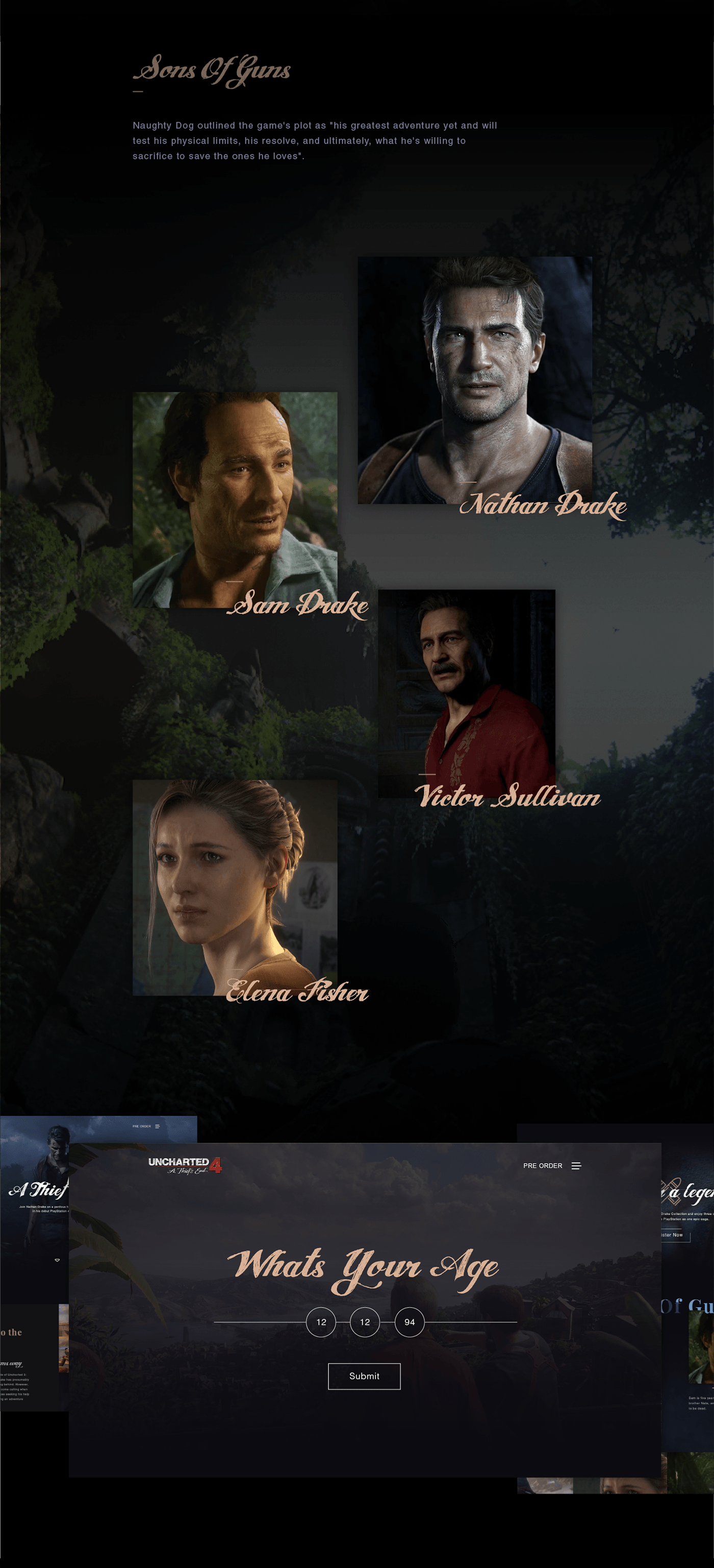 Adobe Portfolio Uncharted 4 Uncharted 4: A Thief's End A Thief's End naughty dog playstation 4 Sony Gaming Games Web action adventure