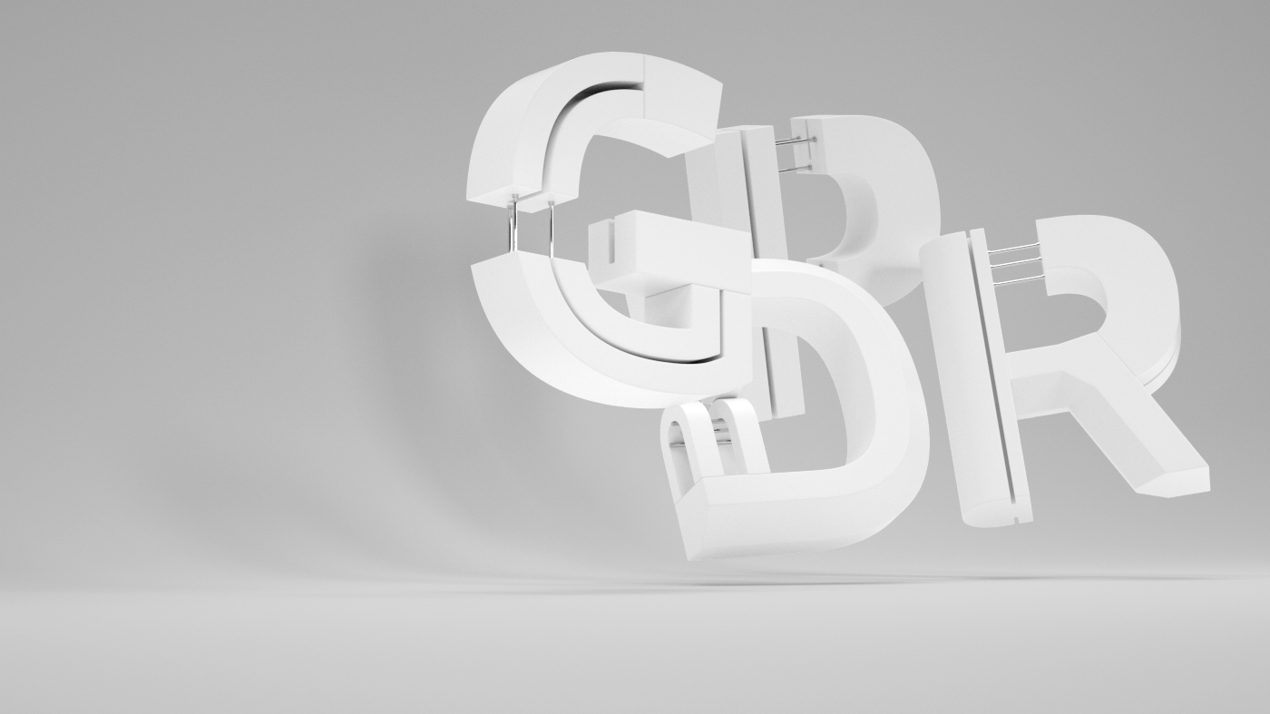 3D CGI 3DType type lettering minimal abstract network Telecom Data