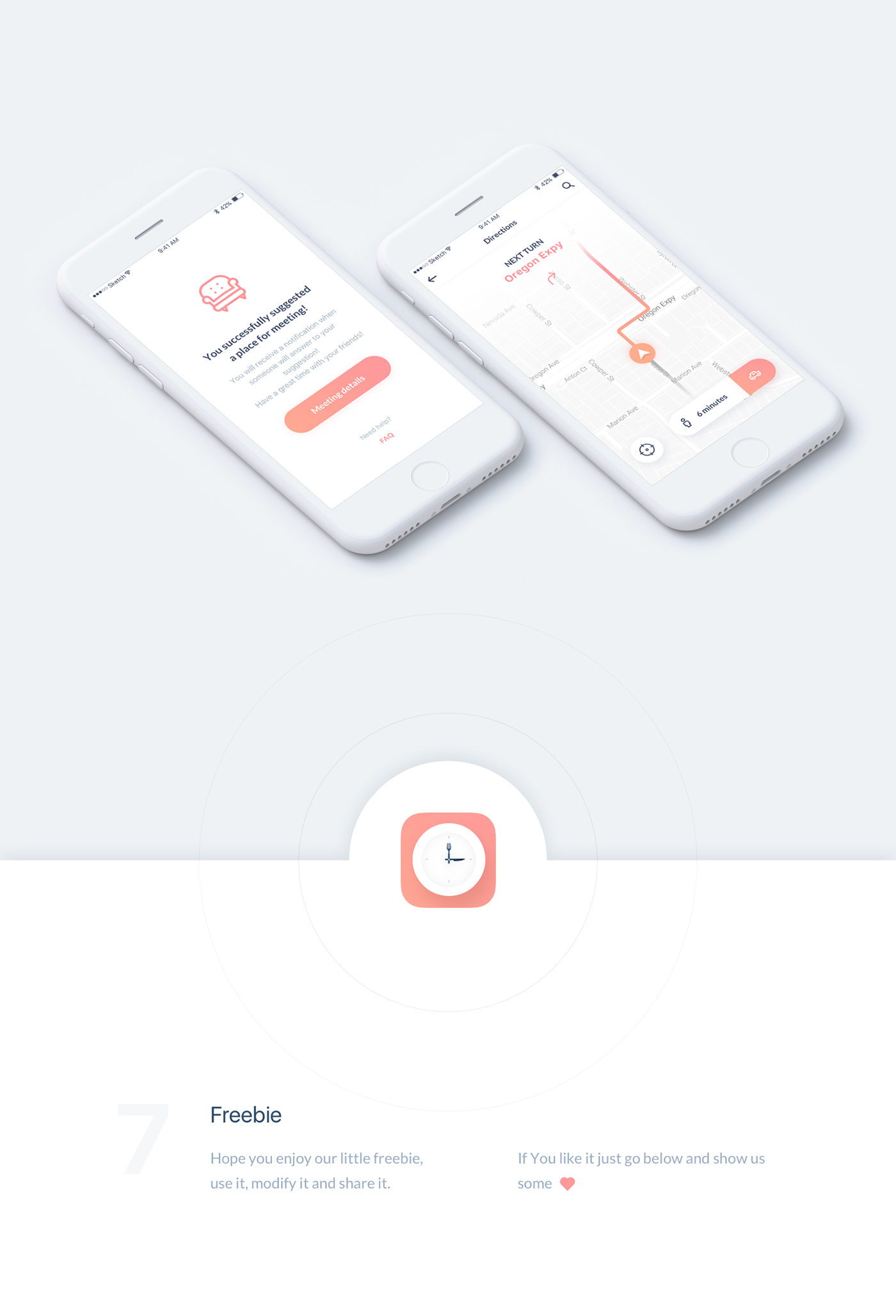 app ios UI kit free template sketch mobile iphone