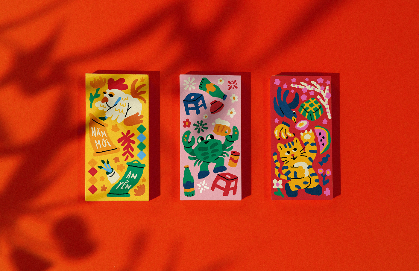 baucuatomca boardgame envelopes gift-wrapping ILLUSTRATION  lucky money Lunar New Year tet vietnamese