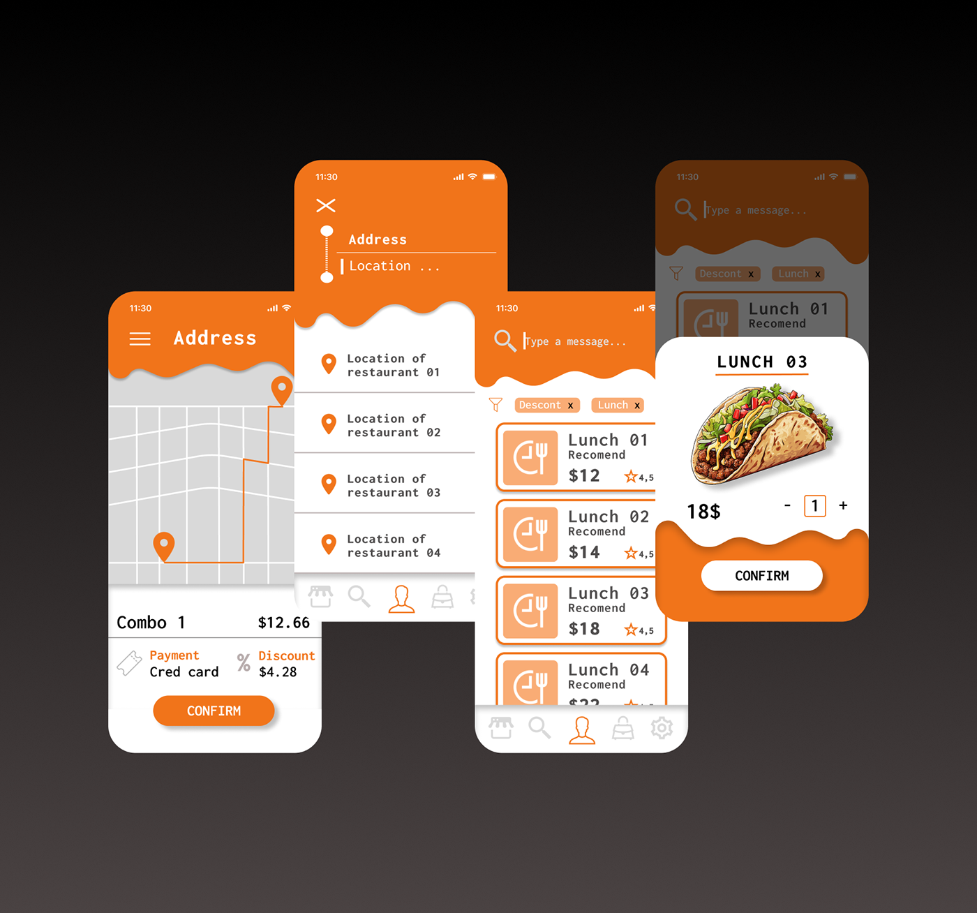 Fast food UX design Figma Web Design  UI/UX delivery app delivery service Logo Design visual identity marketing  