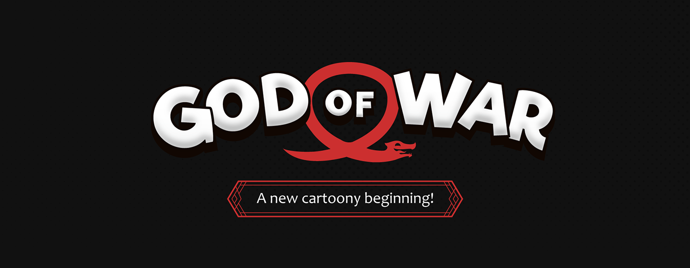 god of war kratos Atreus gow playstation Cuphead old style cartoon 30s Character Fan Art