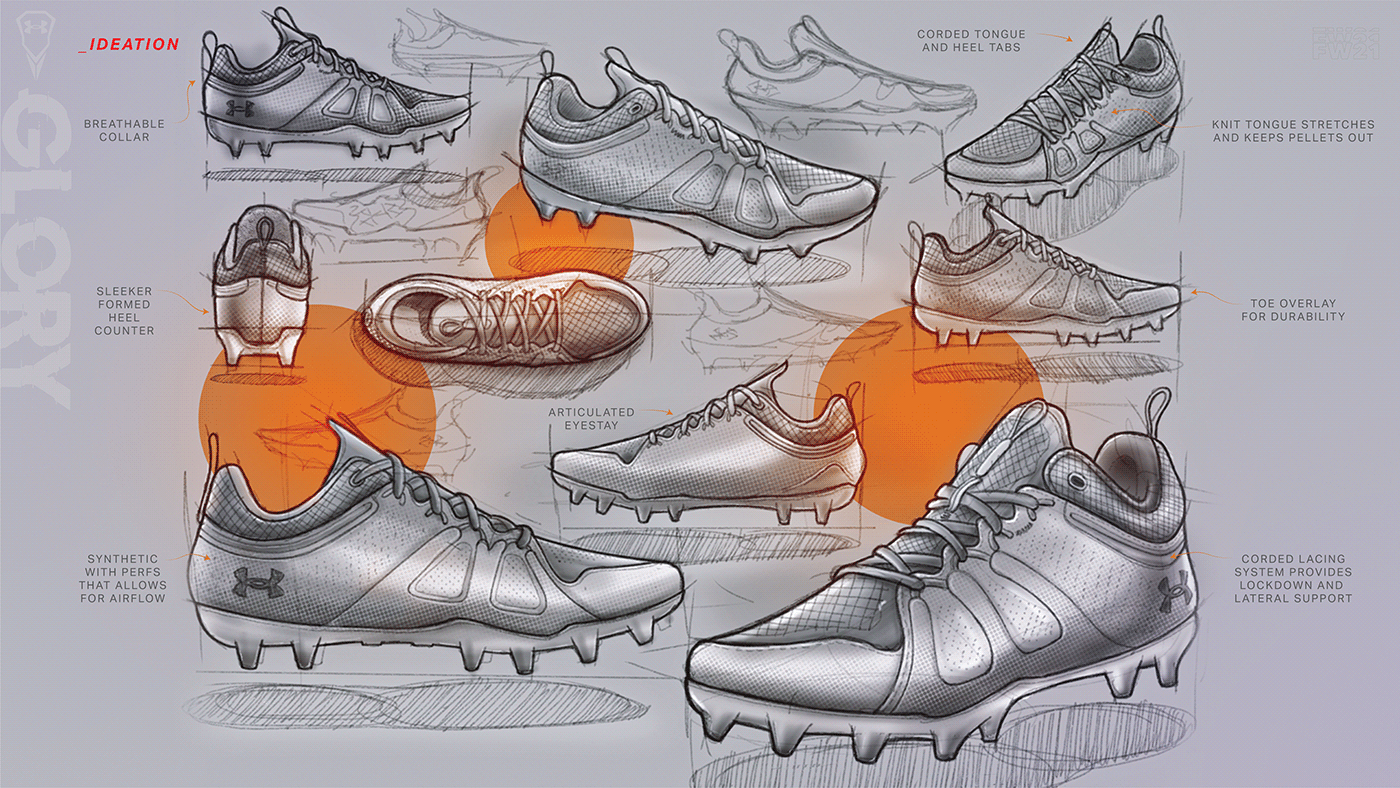 sneakers shoes footwear sports shoe design footwear design Sneaker Design cleats sketching design