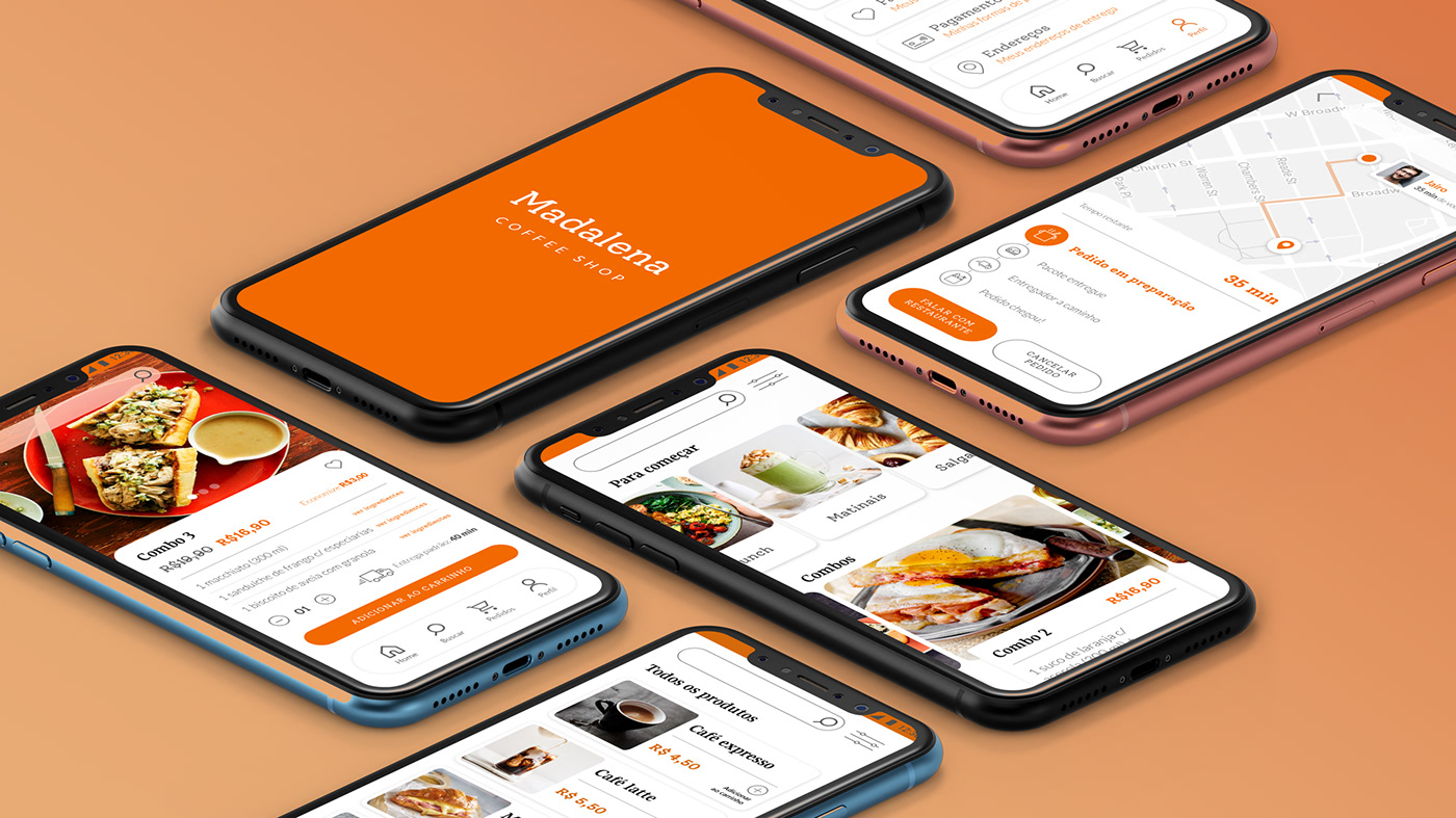 app branding  cafeteria digital Food  Interface restaurant UI ux