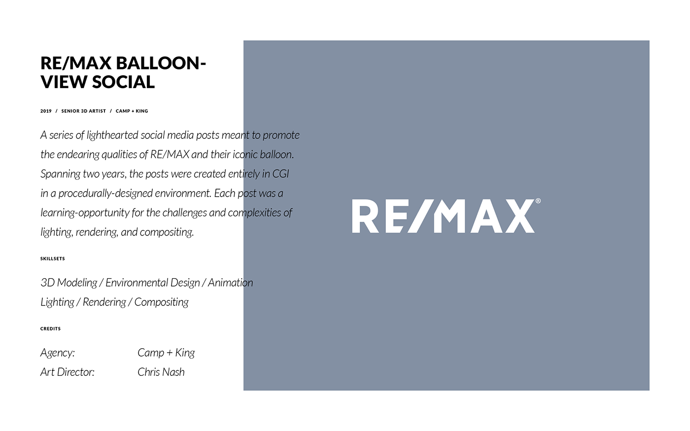 Remax real estate ballon CGI cinema 4d Render 3D Advertising  Social media post