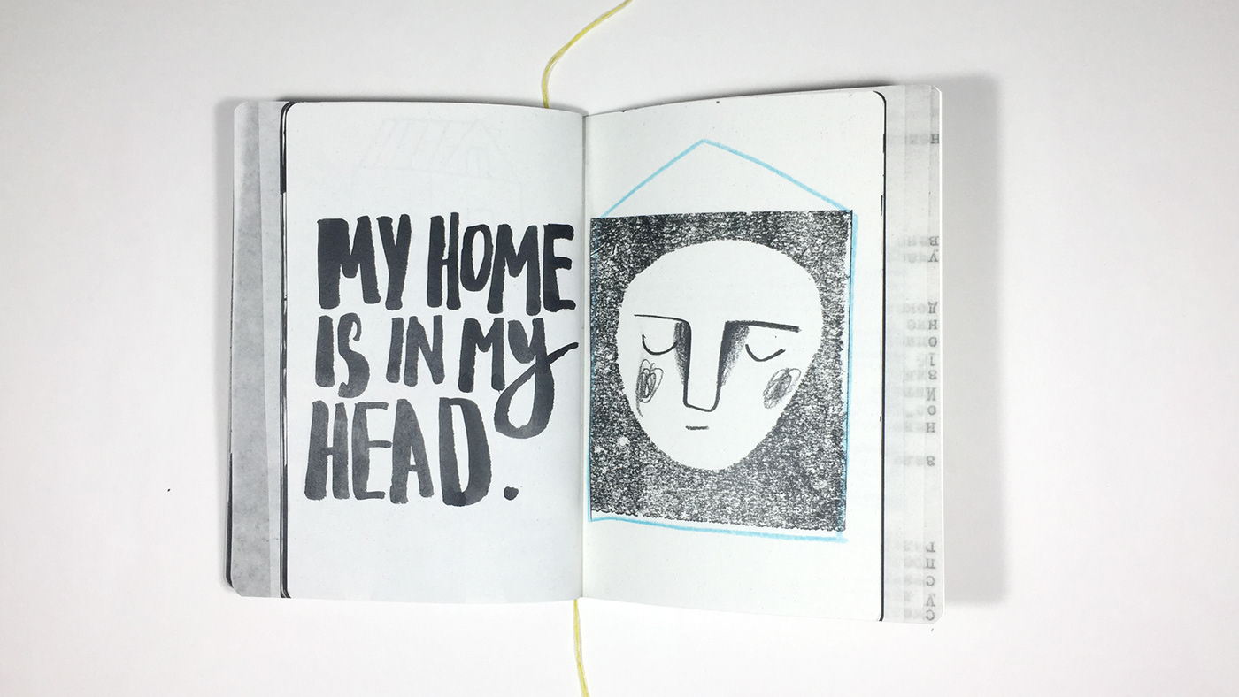 home Zine  Small Press Xerox artists diary sketchbook artists book what is home