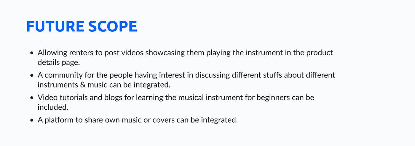 instrument music rental UI/UX