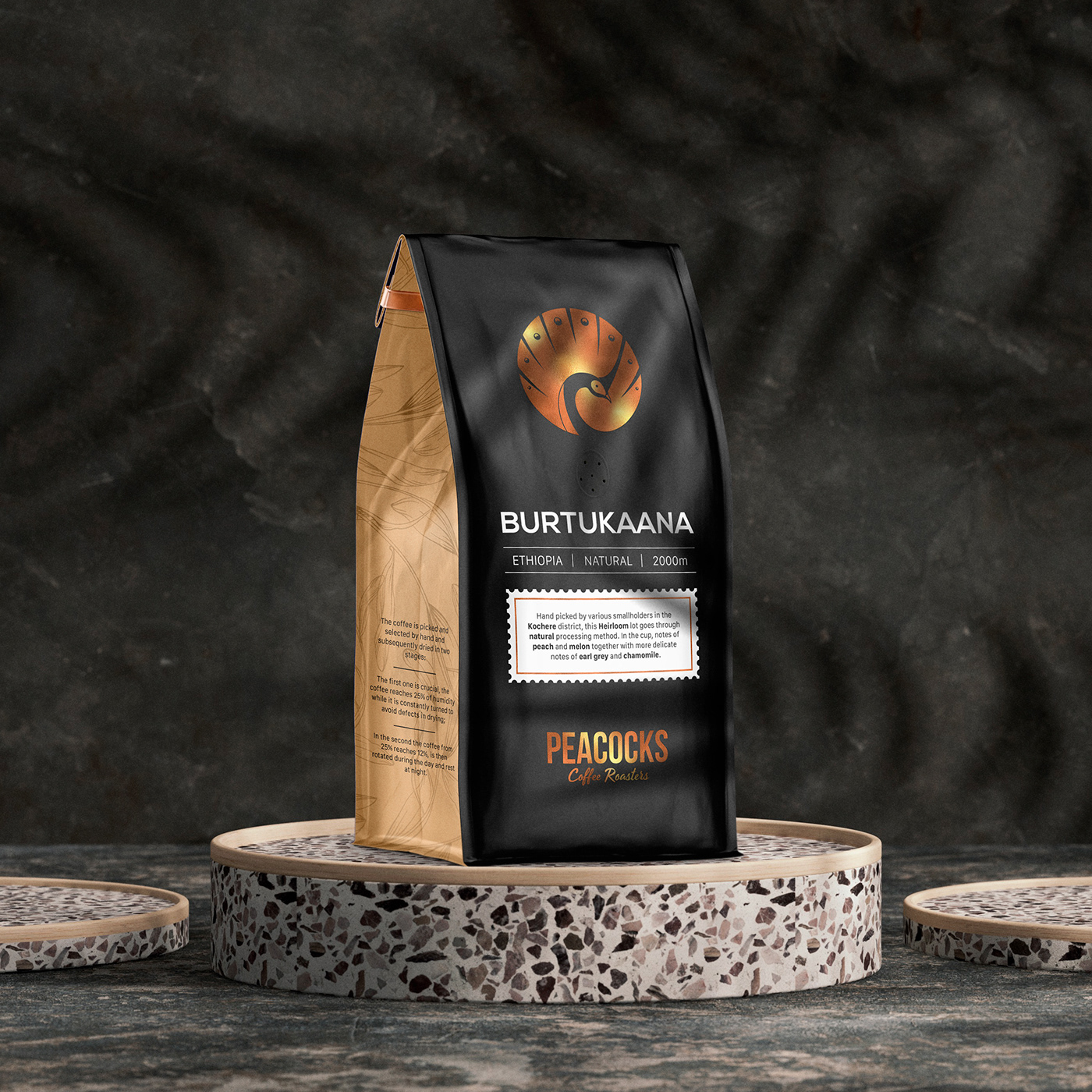 3D CGI Coffee copper drink Hot Packaging Packshot product rendering