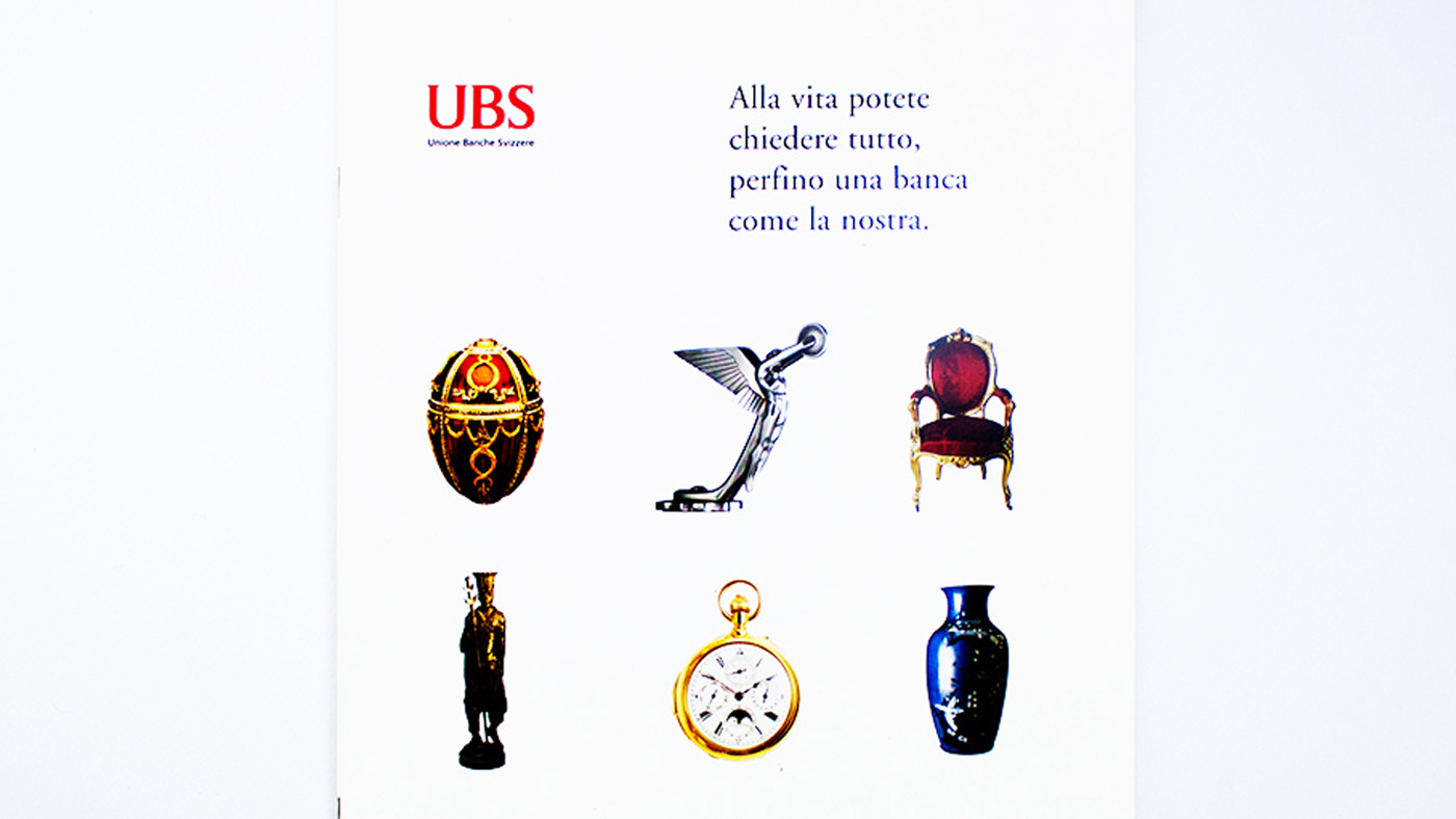 ubs brochure Catalogue corporate image luxury logo Union de Banques suisses Union of Swiss banks