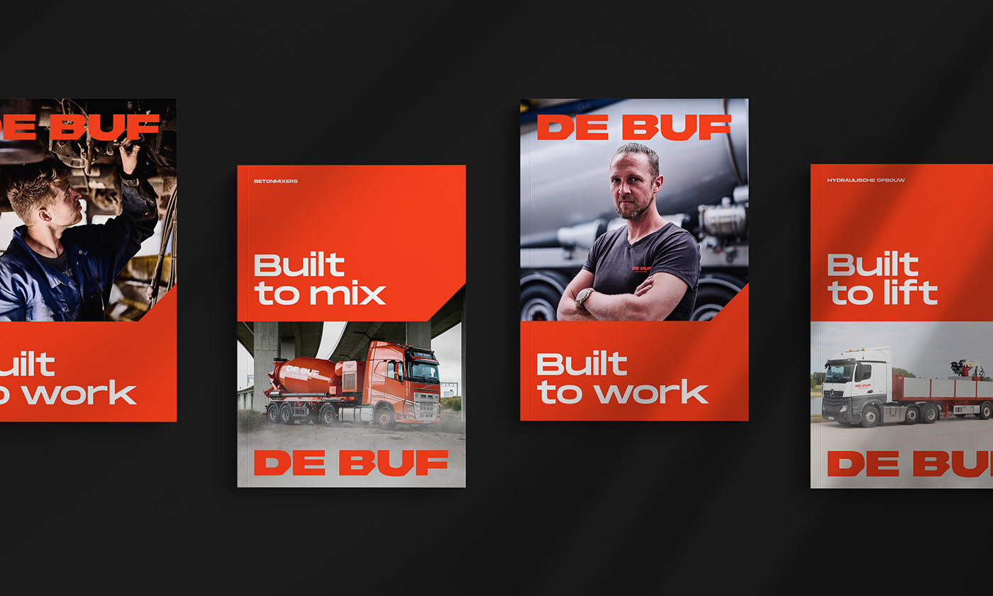 Magazine cover designs for De Buf.