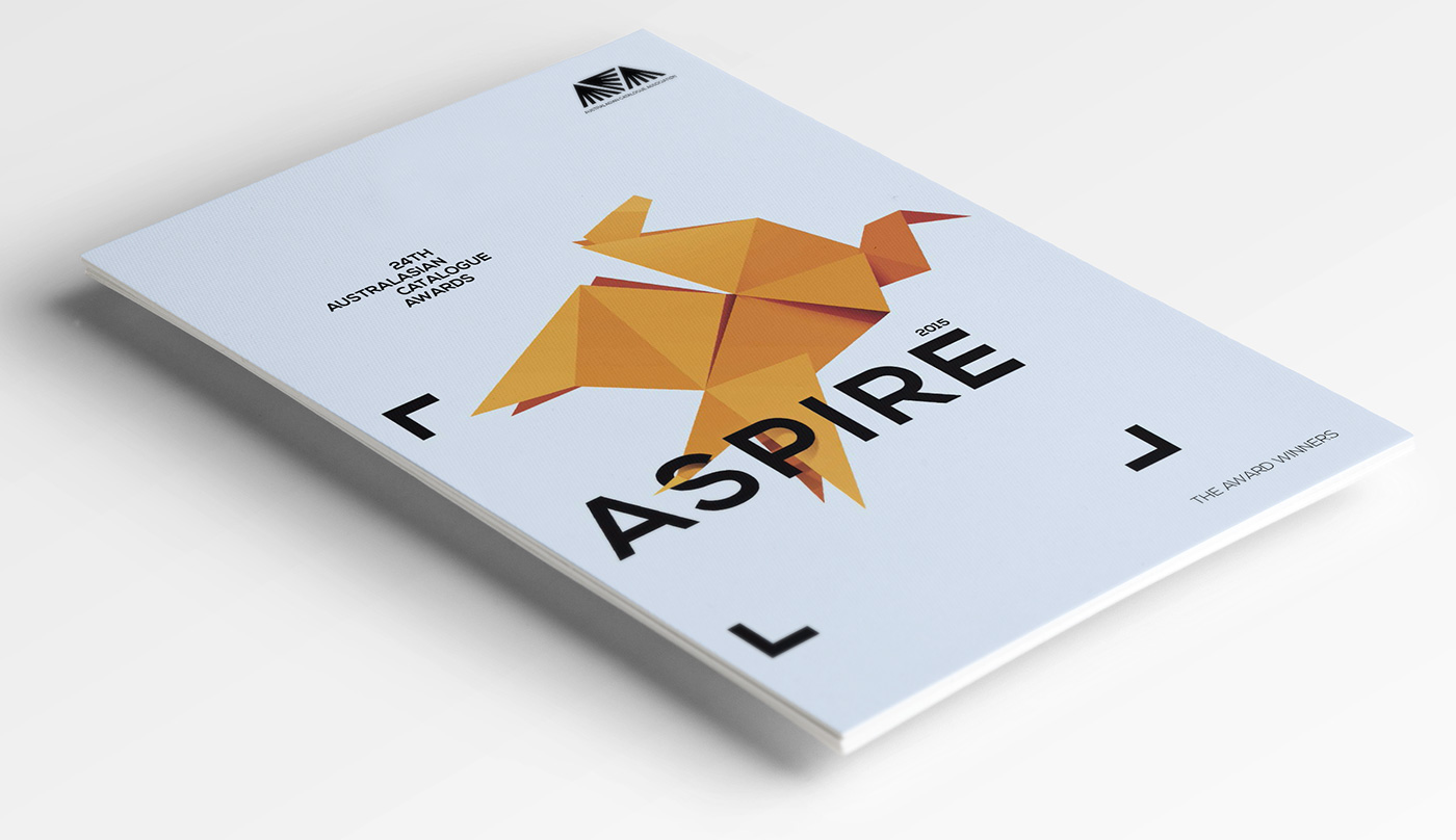 book brochure aspire origami  animals Awards Catalogue Layout