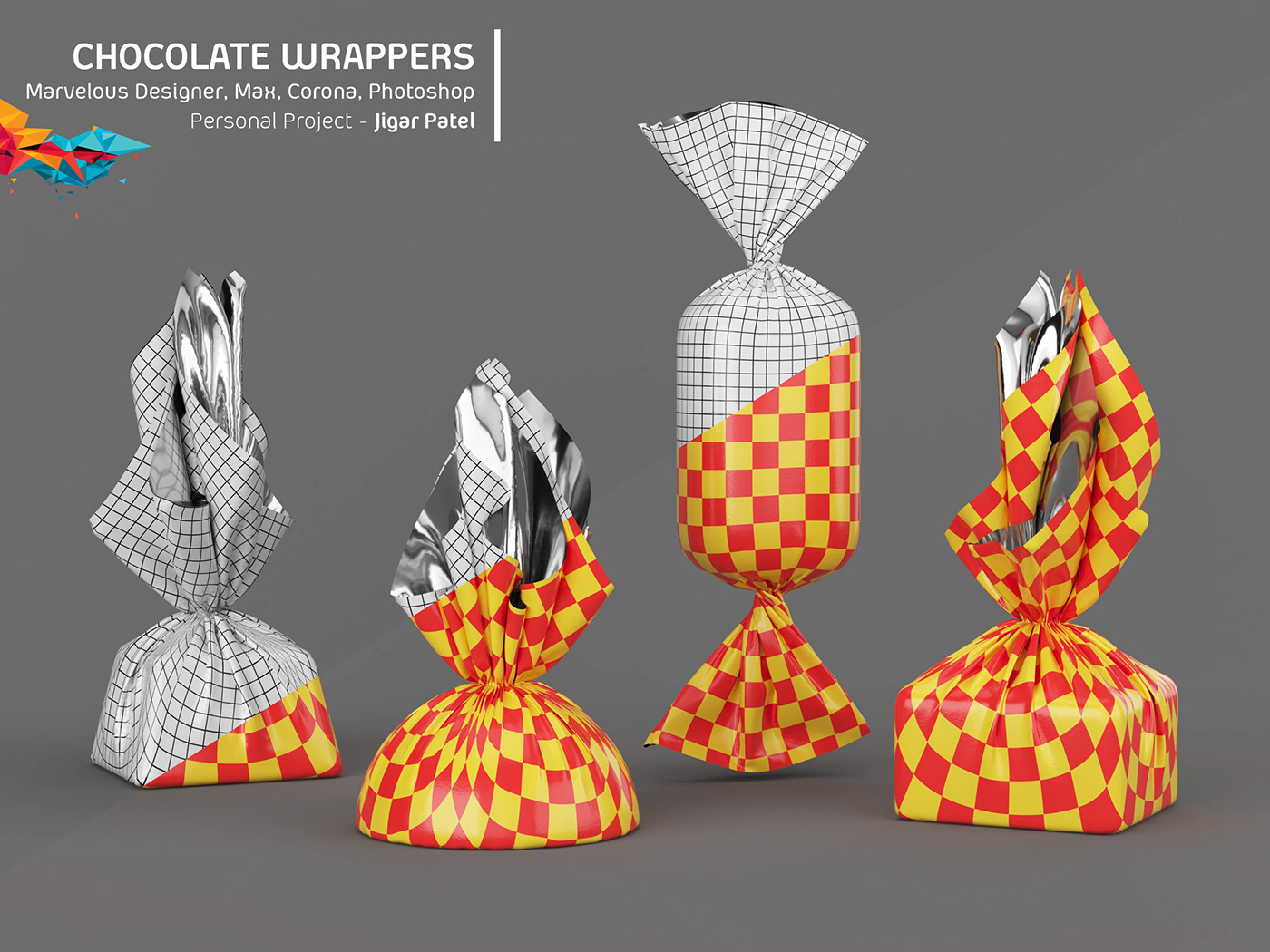 Candy chocolate Mockup package Packaging toffee wrapper