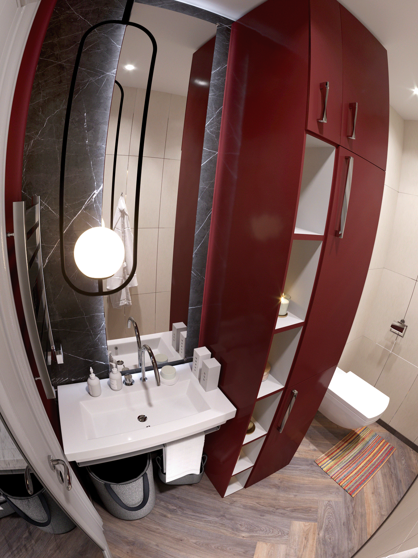 3D 3ds max bathroom CGI corona Interior interior design  Render visualization wc