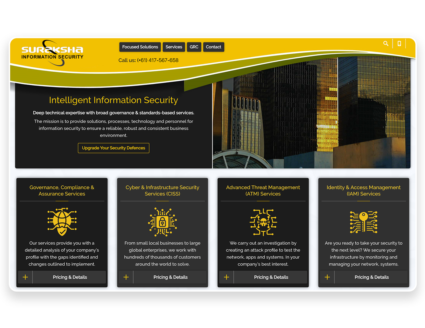 Suraksha Information Security Website