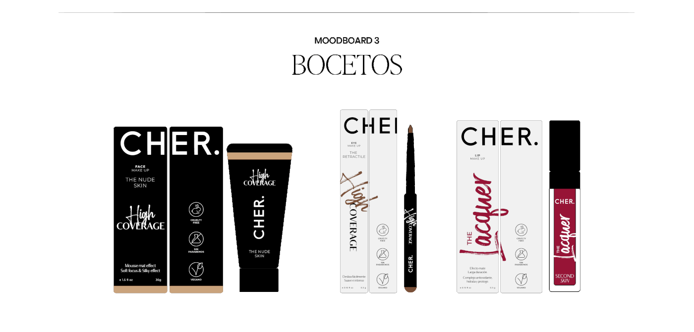 packaging design rebranding cosmetic packaging makeup Identity Design Packaging visual identity brand investigation cher beauty
