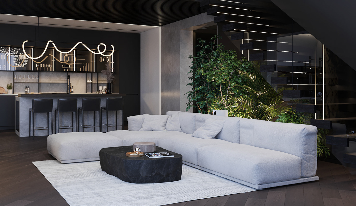 architecture design studio furniture indoor Interior interior design  Landscape Design luxury minimal visualization