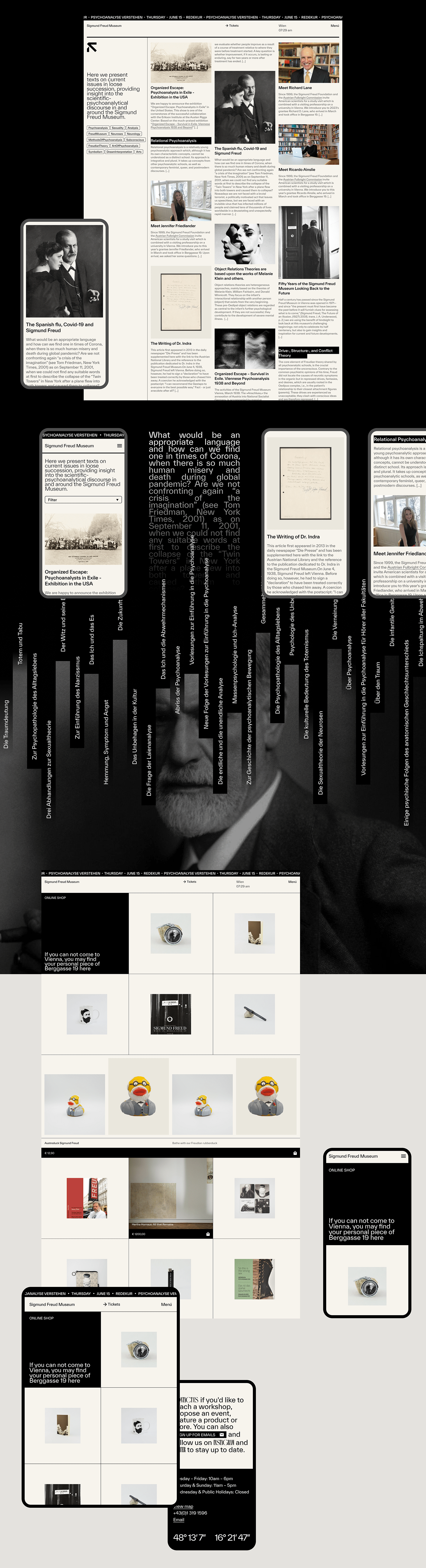 Brutalism Poster Design minimal UI/UX psychology museum Website brand identity UI