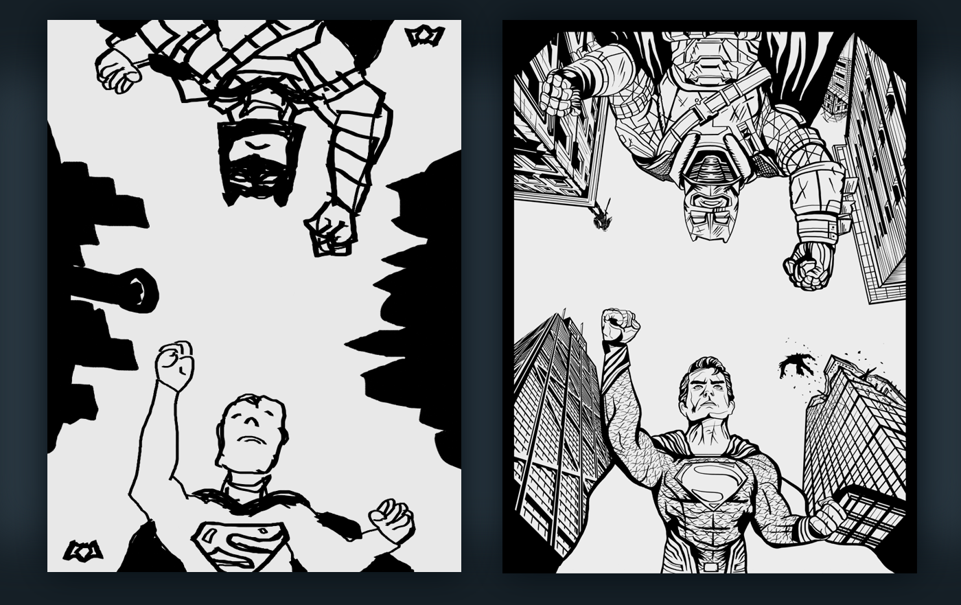 batman v superman Dawn of Justice batman superman wonder woman doomsday Poster Posse photoshop wacom adobe