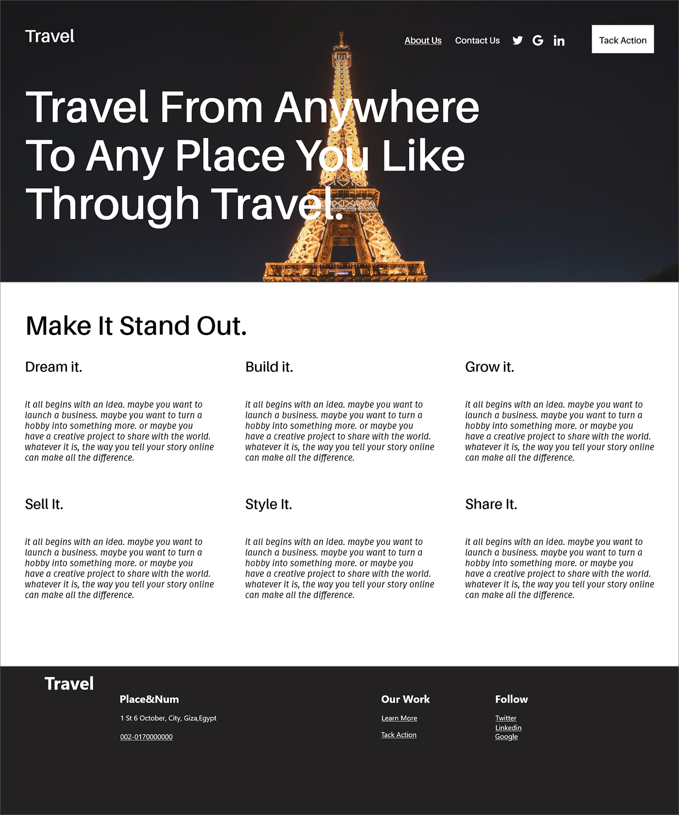 Travel android and web ui