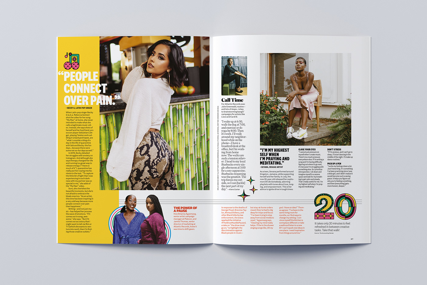 editorial gif lifestyle magazine motion music print usa women Women's health