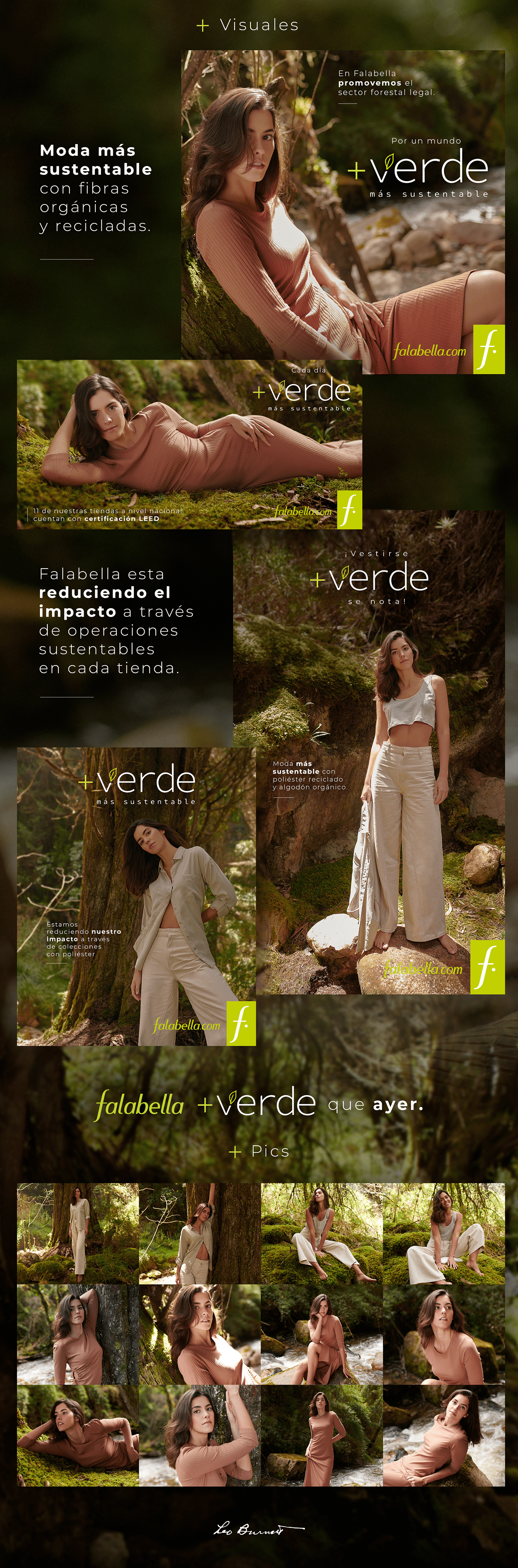 Advertising  art direction  commercial eco editorial Falabella-Colombia falebella Fashion  green Photography 