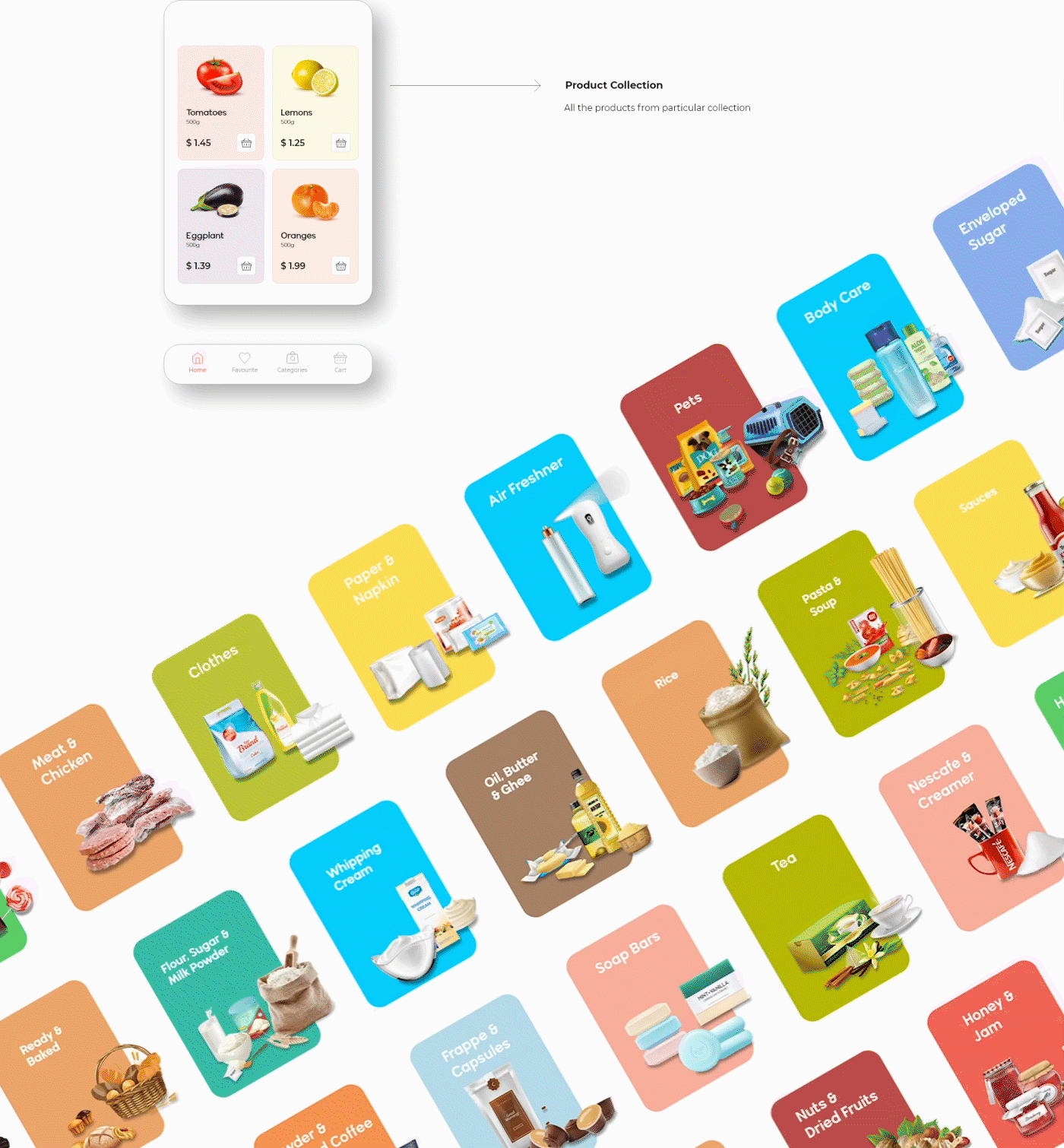 app brand identity branding  delivery Food  Grocery interaction mobile UI uiux