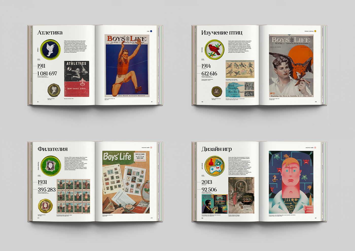 book design InDesign boyscout merit badges scouting book design book cover print Graphic Designer