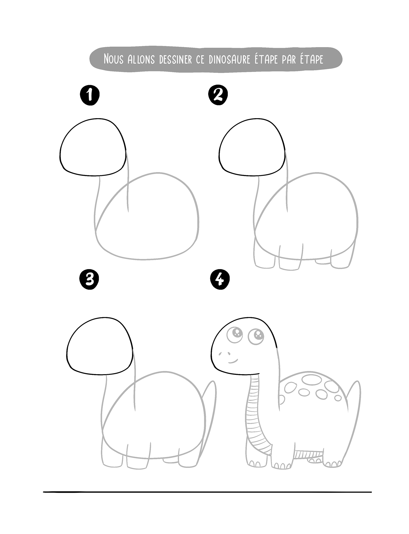 dessiner des dinosaure