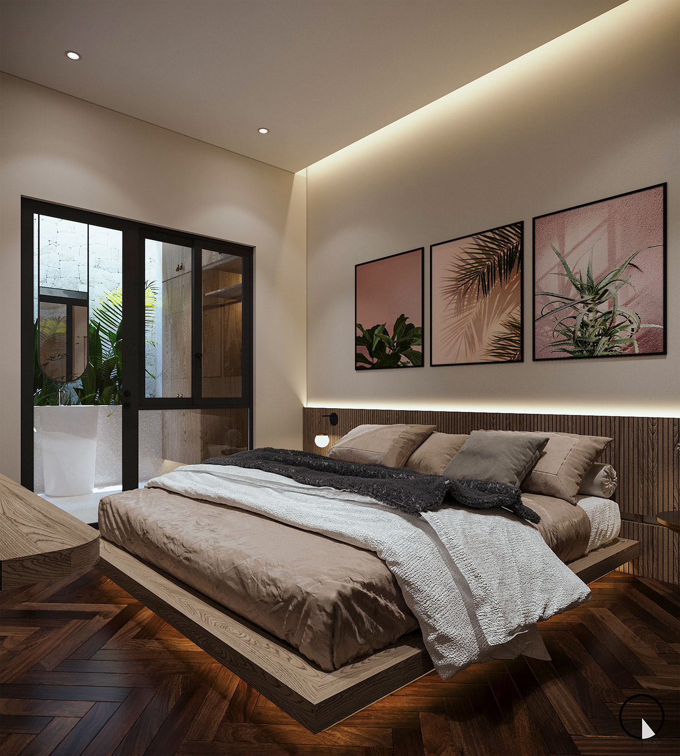 houseplant design architecture interior design  modern Render 3ds max