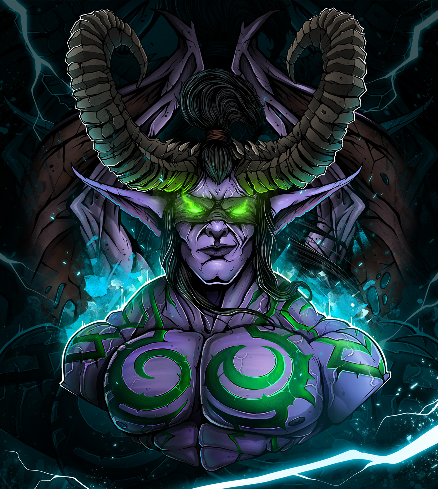 warcraft illidan Thrall wow demon orc