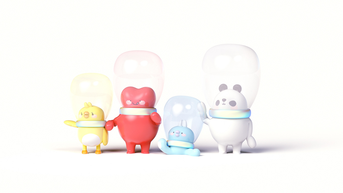 artwork c4d characters cinema4d Cosmetic cute illust motion photoshop toy