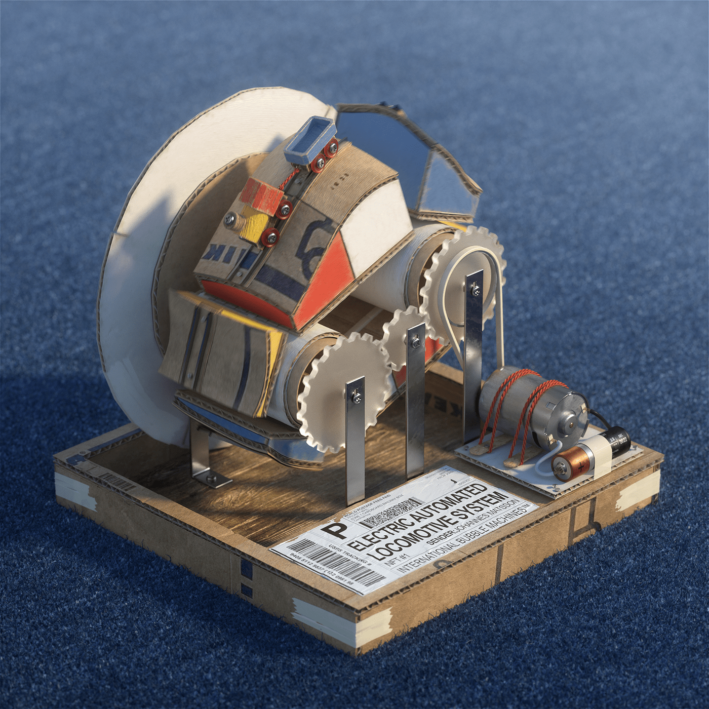 DIY homemade locomotive loop Miniature nft octane railway toy train